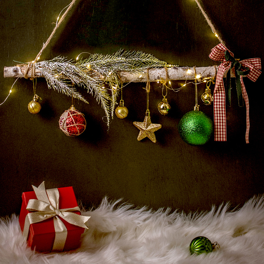 베르멜 크리스마스 1단 행잉가랜드 LED전구추가-크리스마스벽트리,벽장식